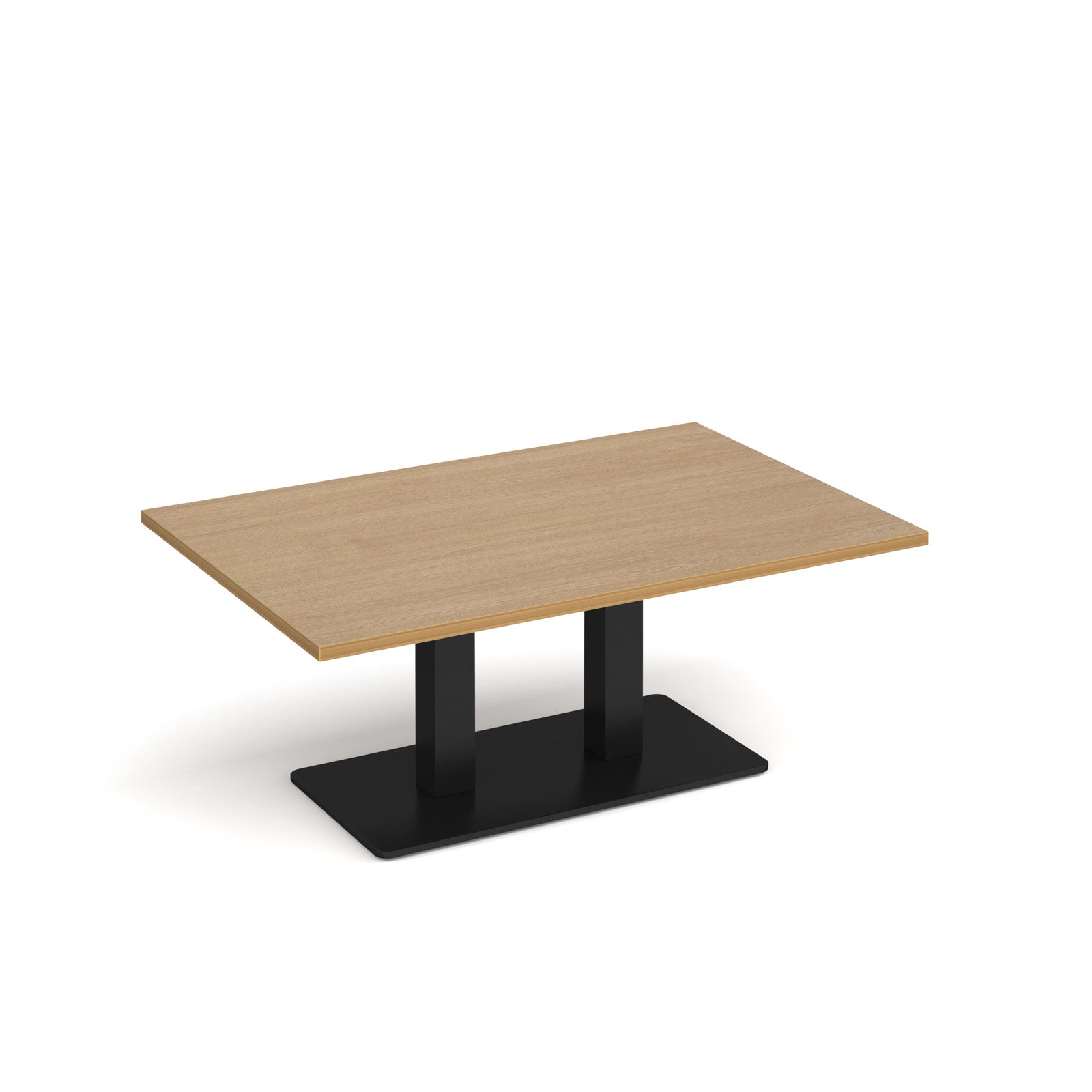 Eros rectangular coffee table with twin uprights
