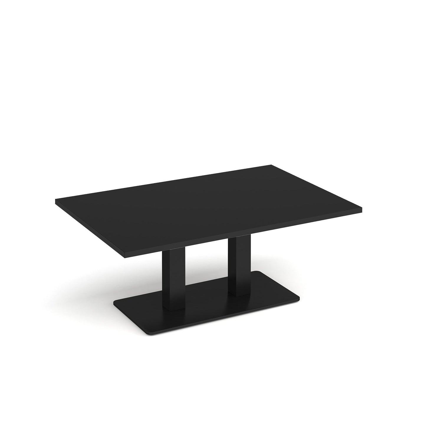 Eros rectangular coffee table with twin uprights