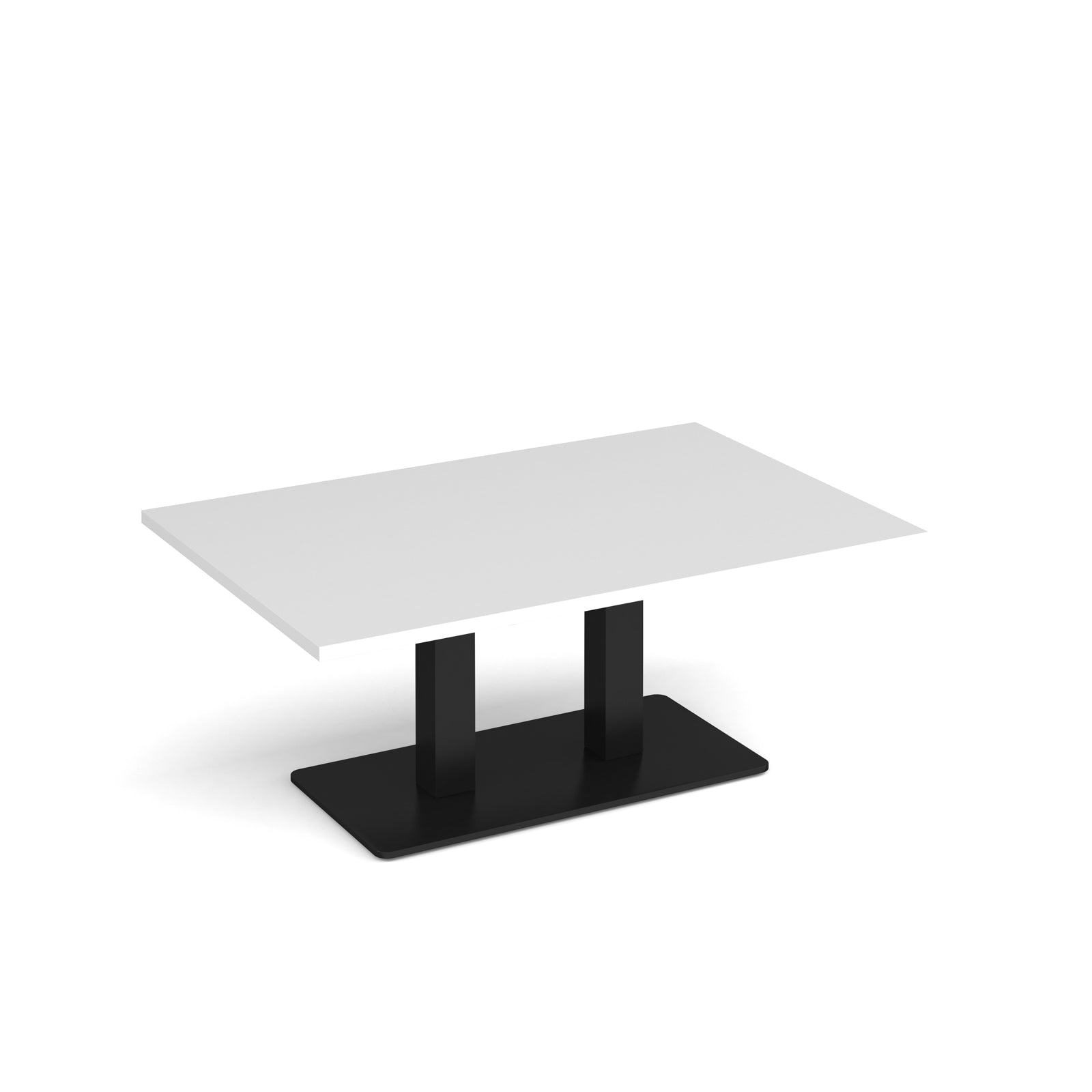 Eros rectangular coffee table with twin uprights