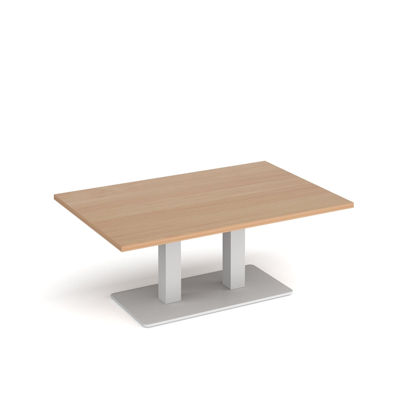 Eros rectangular coffee table with twin uprights