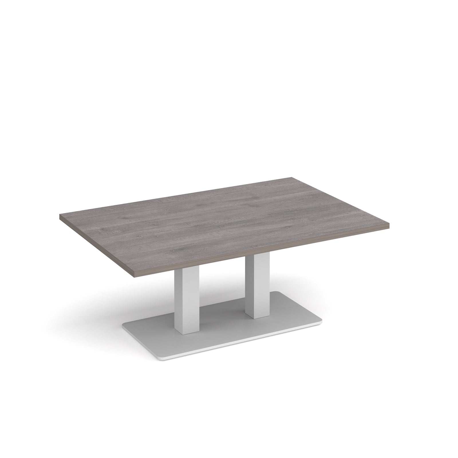 Eros rectangular coffee table with twin uprights
