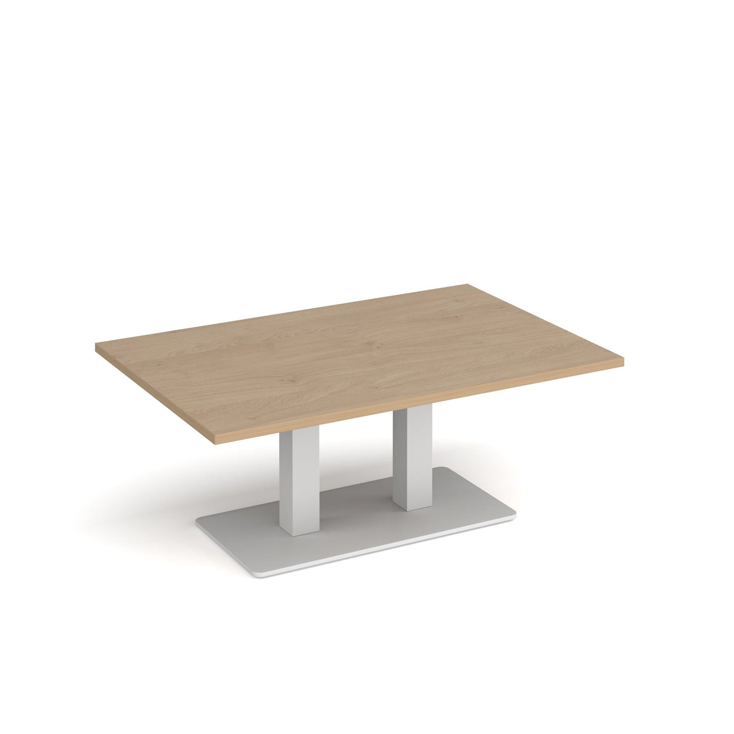 Eros rectangular coffee table with twin uprights