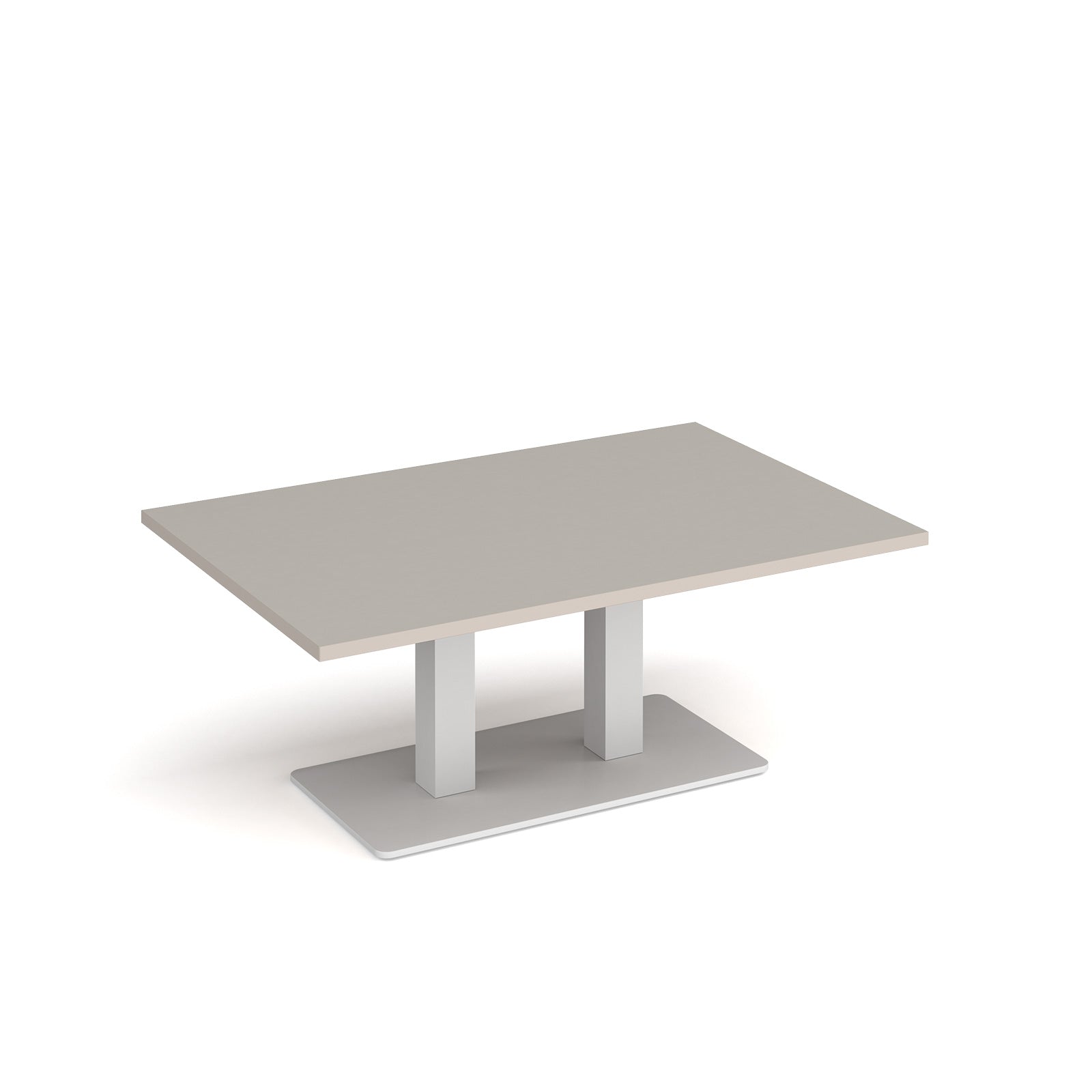 Eros rectangular coffee table with twin uprights