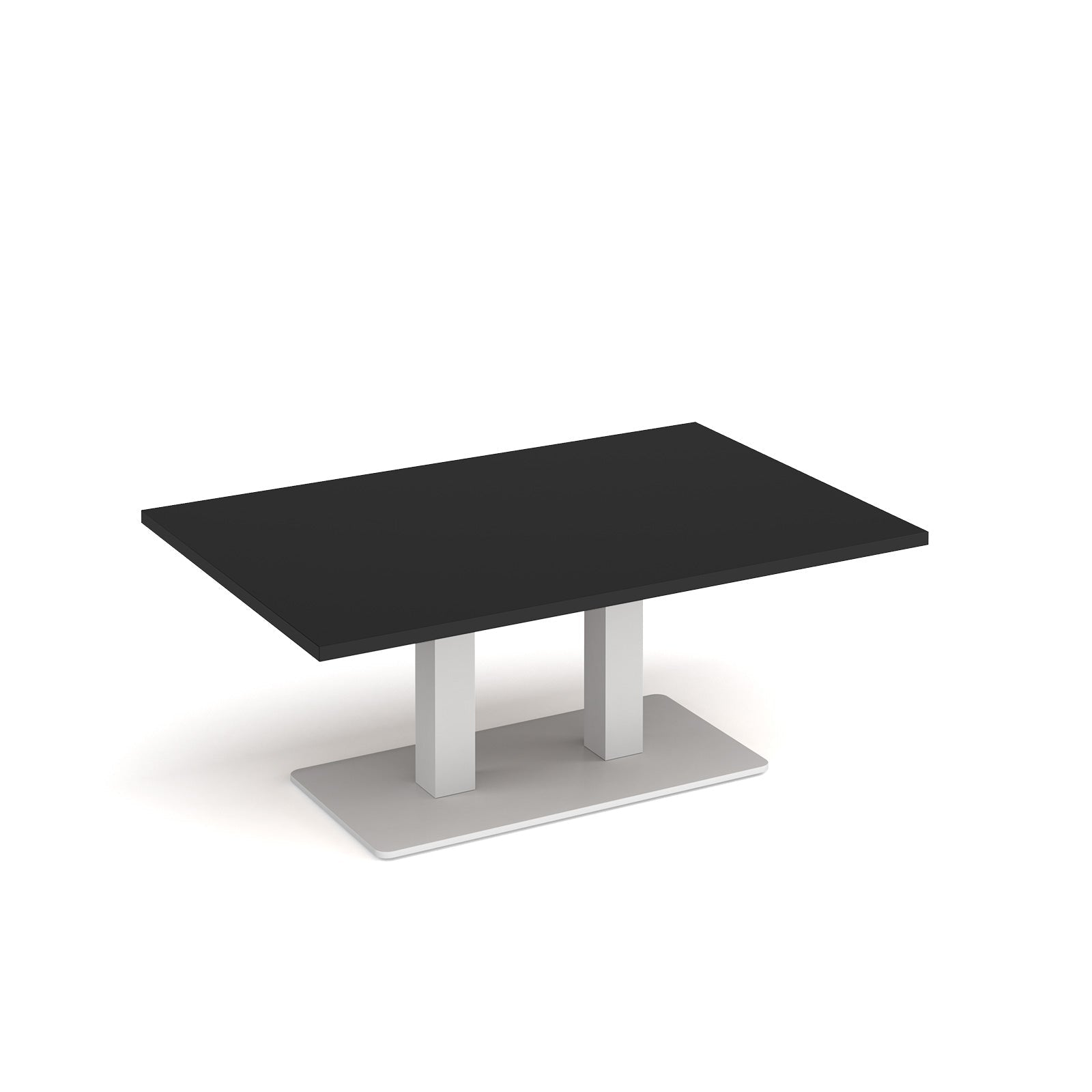 Eros rectangular coffee table with twin uprights