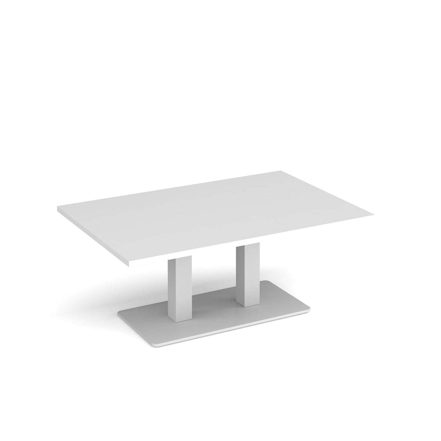 Eros rectangular coffee table with twin uprights