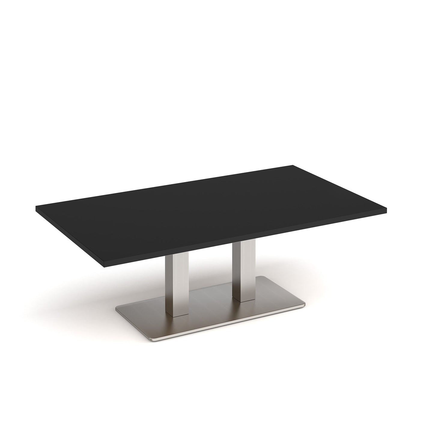 Eros rectangular coffee table with twin uprights