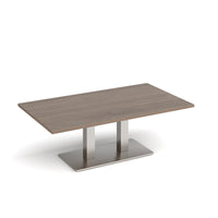 Eros rectangular coffee table with twin uprights