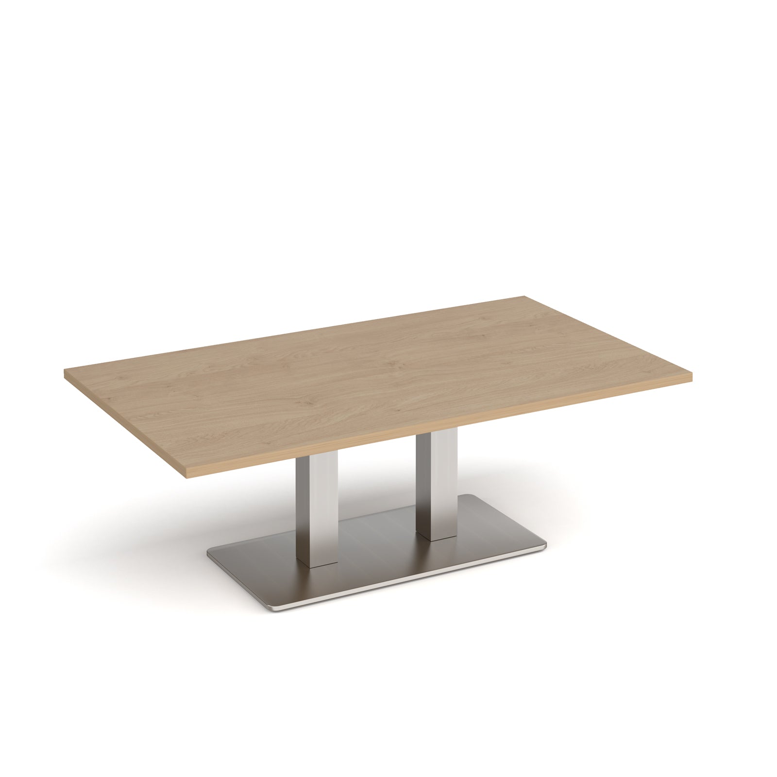 Eros rectangular coffee table with twin uprights