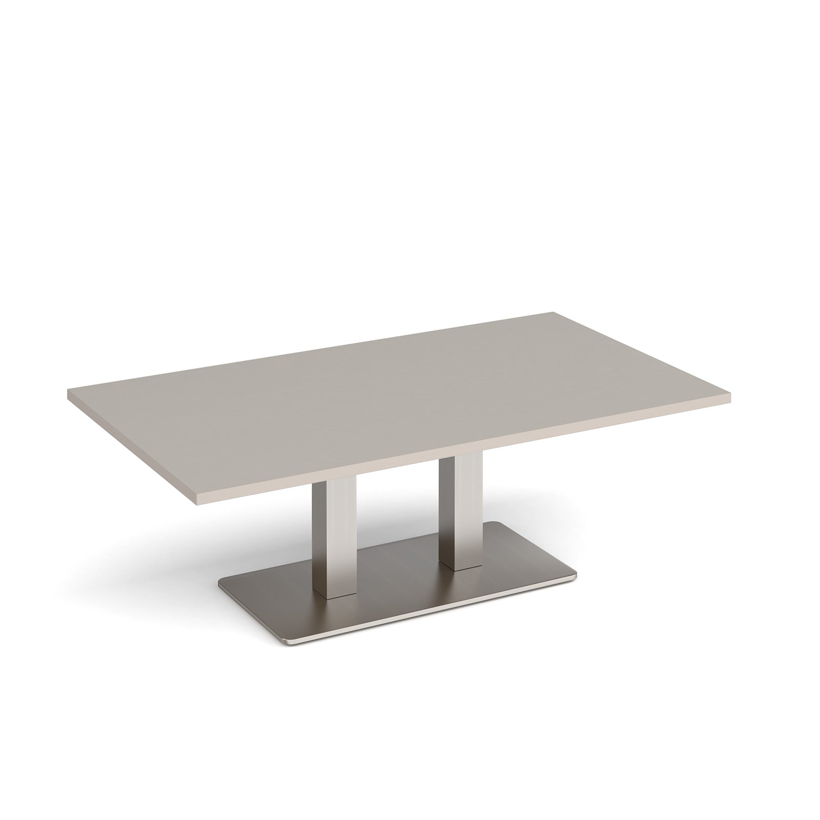 Eros rectangular coffee table with twin uprights