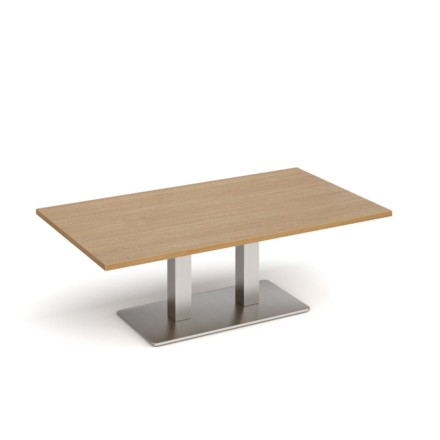 Eros rectangular coffee table with twin uprights