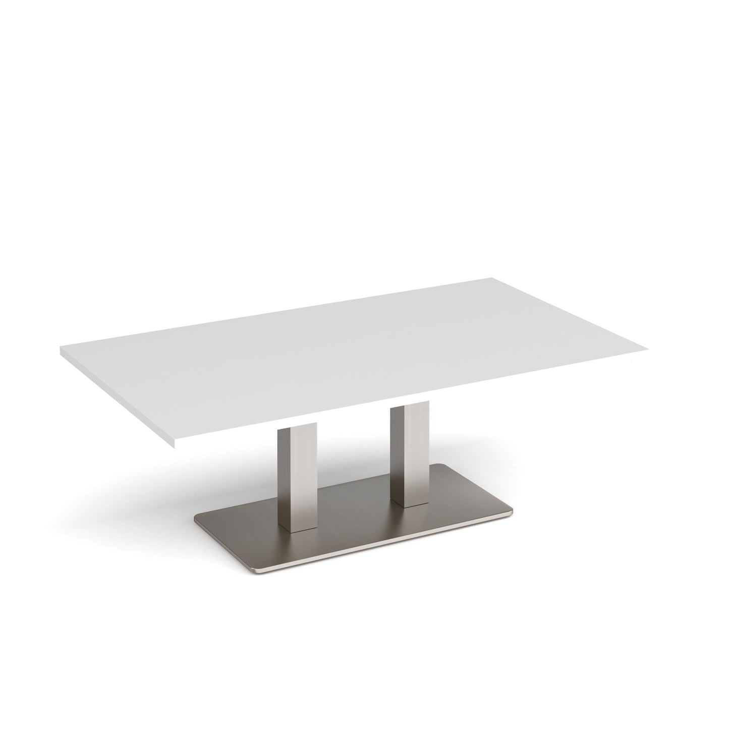 Eros rectangular coffee table with twin uprights