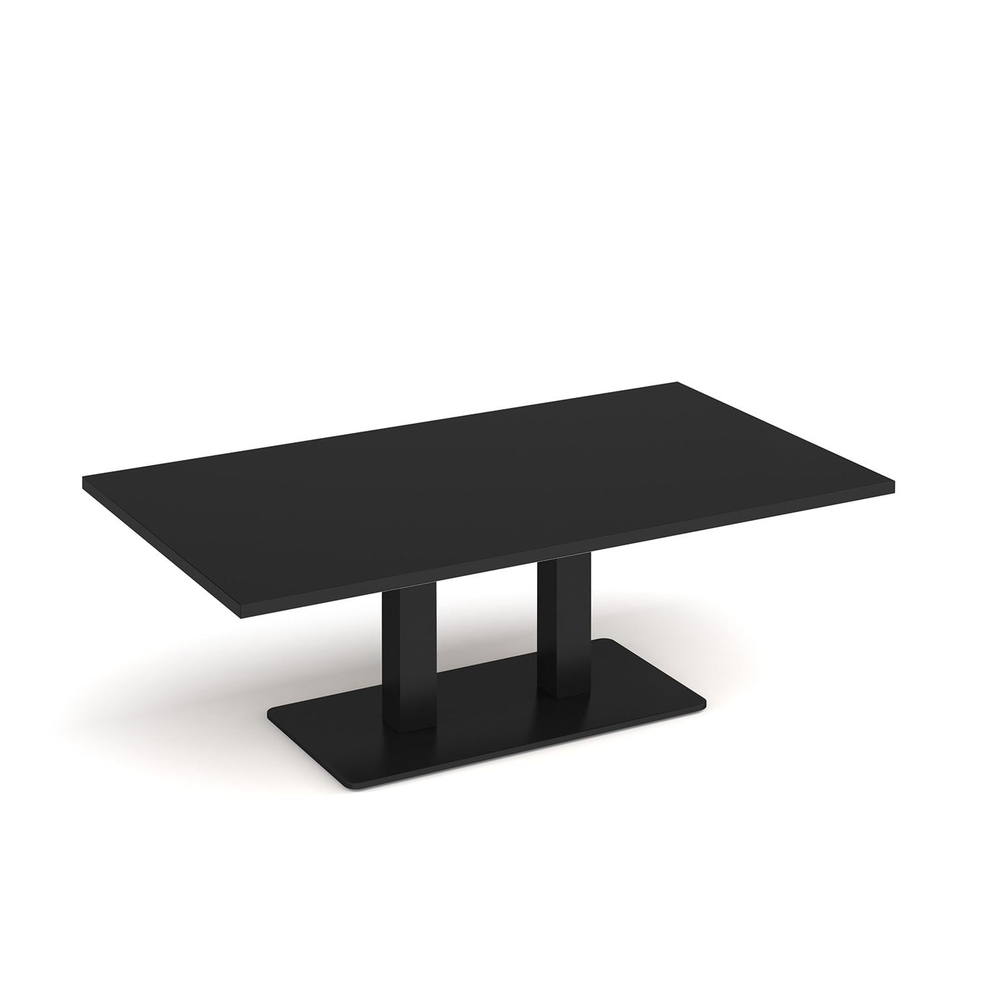 Eros rectangular coffee table with twin uprights