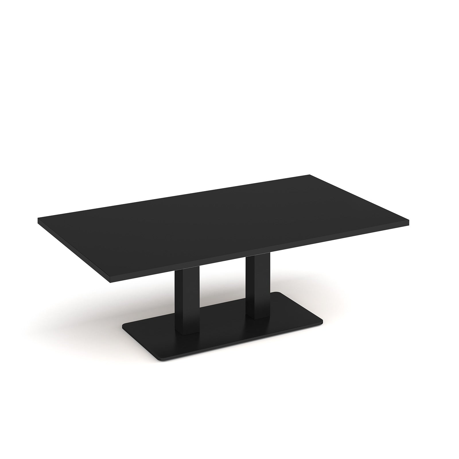 Eros rectangular coffee table with twin uprights