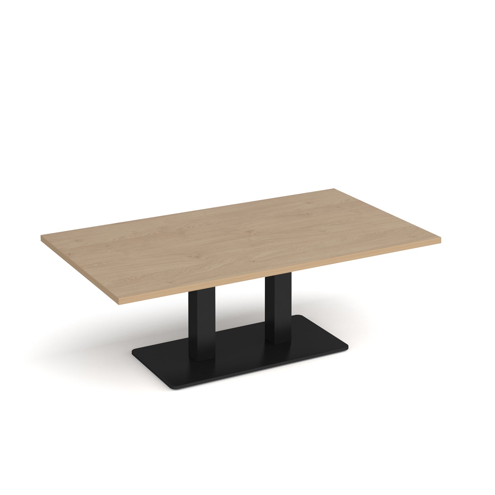 Eros rectangular coffee table with twin uprights