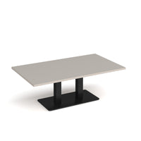 Eros rectangular coffee table with twin uprights