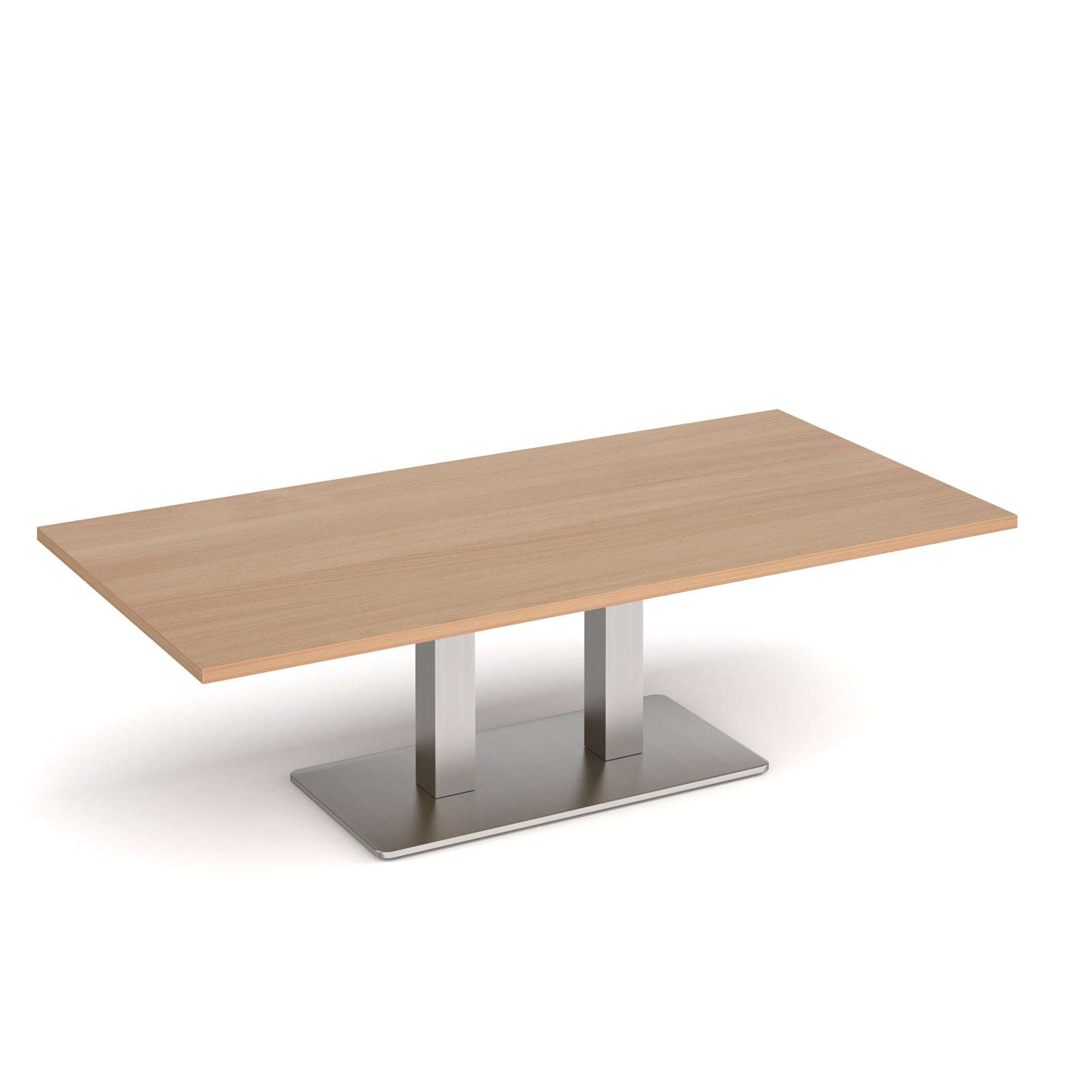 Eros rectangular coffee table with twin uprights