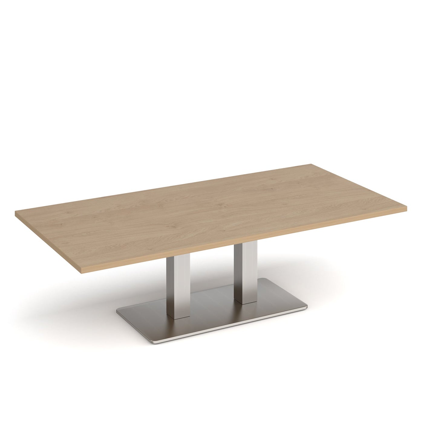 Eros rectangular coffee table with twin uprights