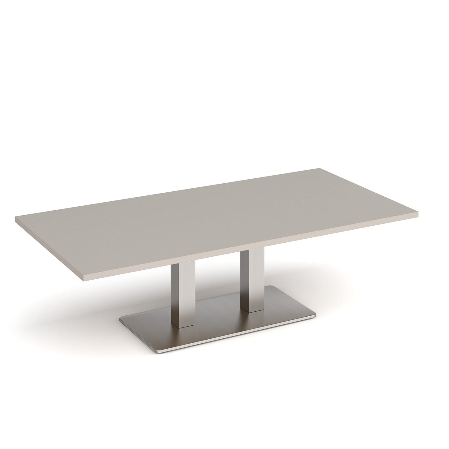 Eros rectangular coffee table with twin uprights