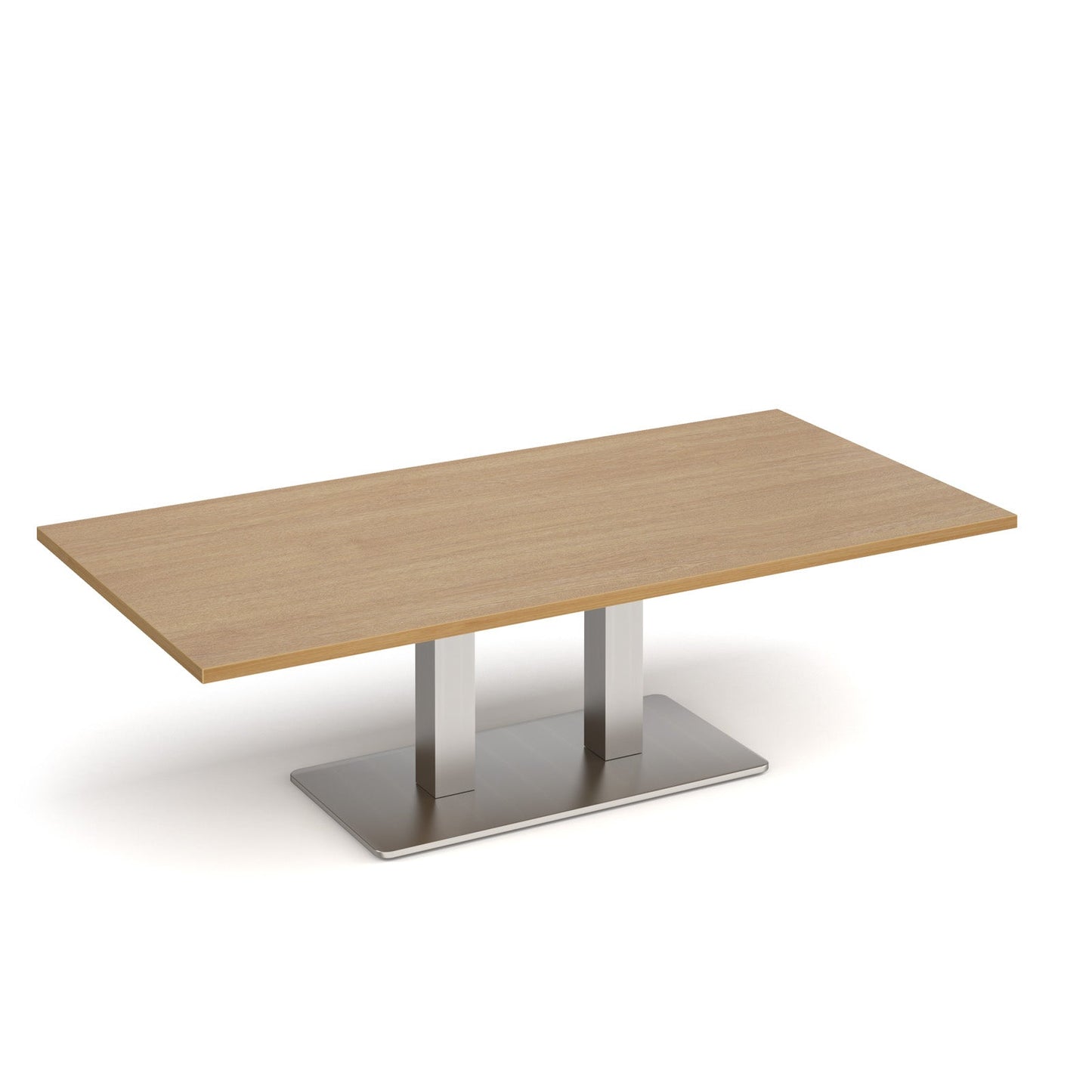 Eros rectangular coffee table with twin uprights