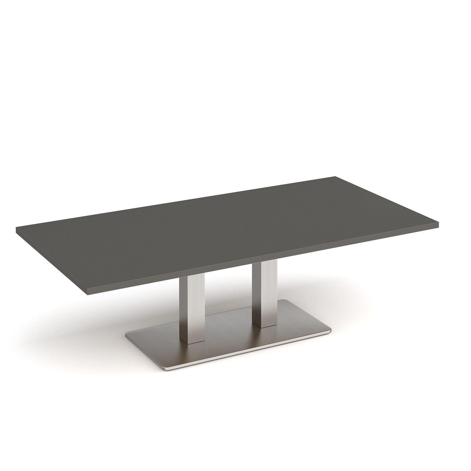 Eros rectangular coffee table with twin uprights