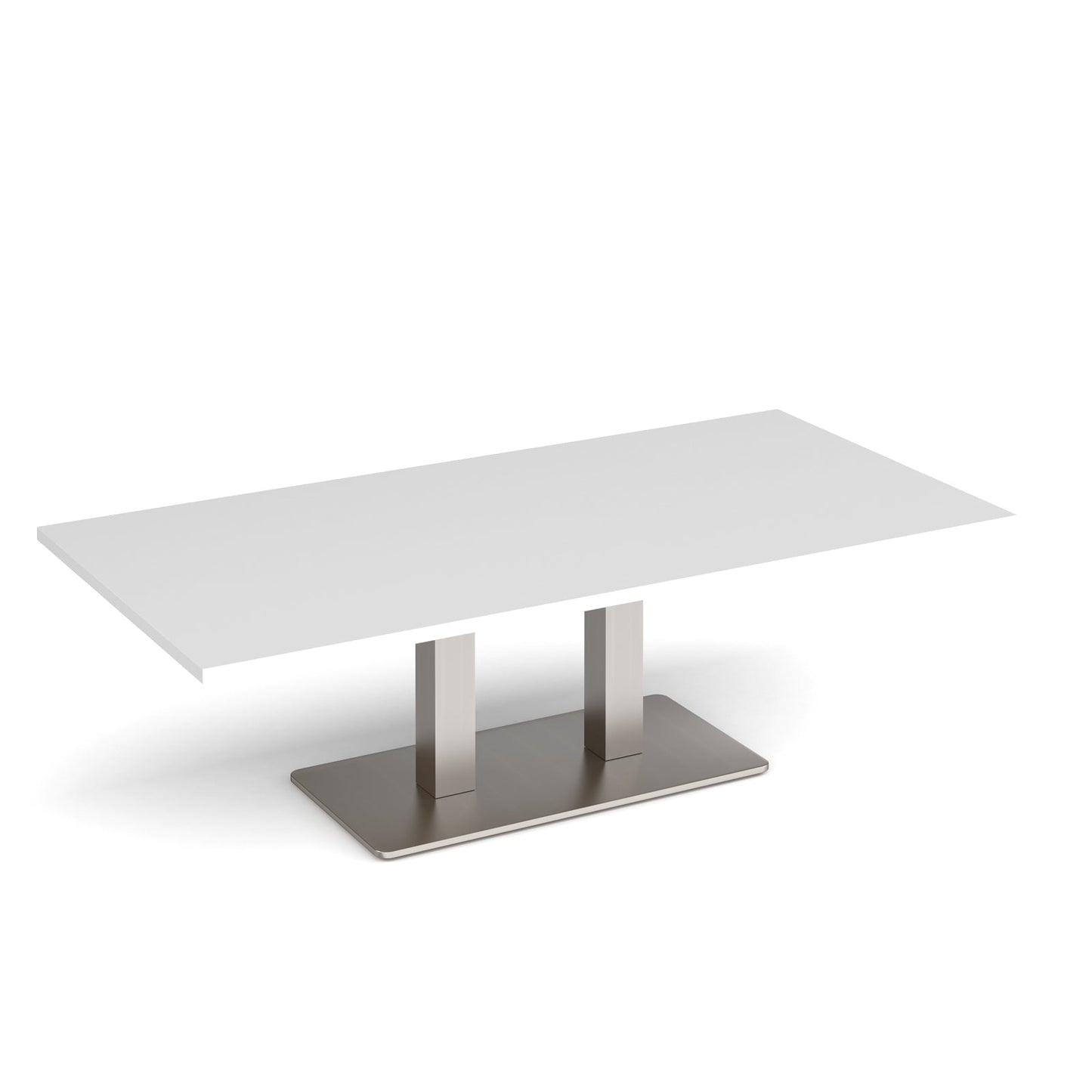 Eros rectangular coffee table with twin uprights