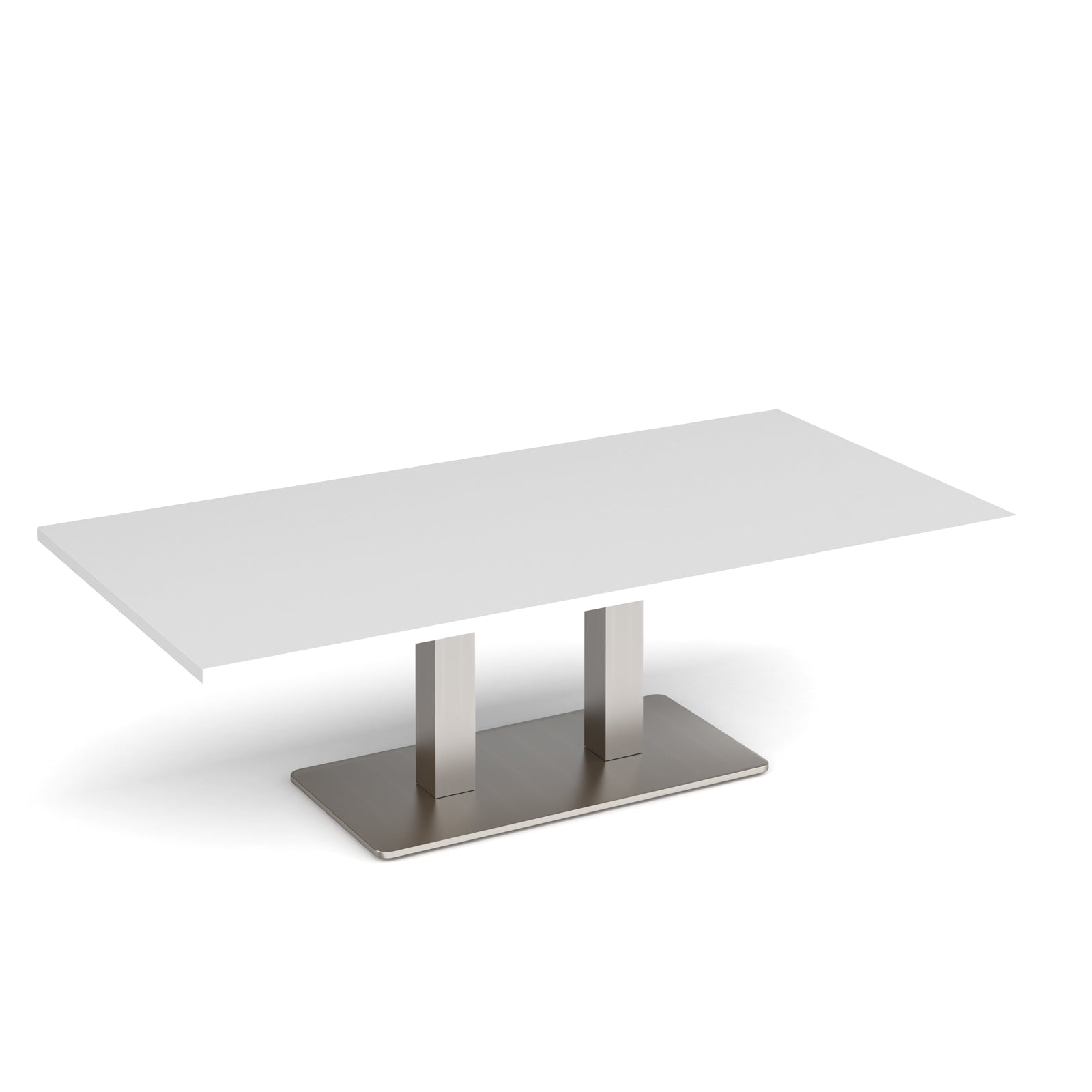 Eros rectangular coffee table with twin uprights