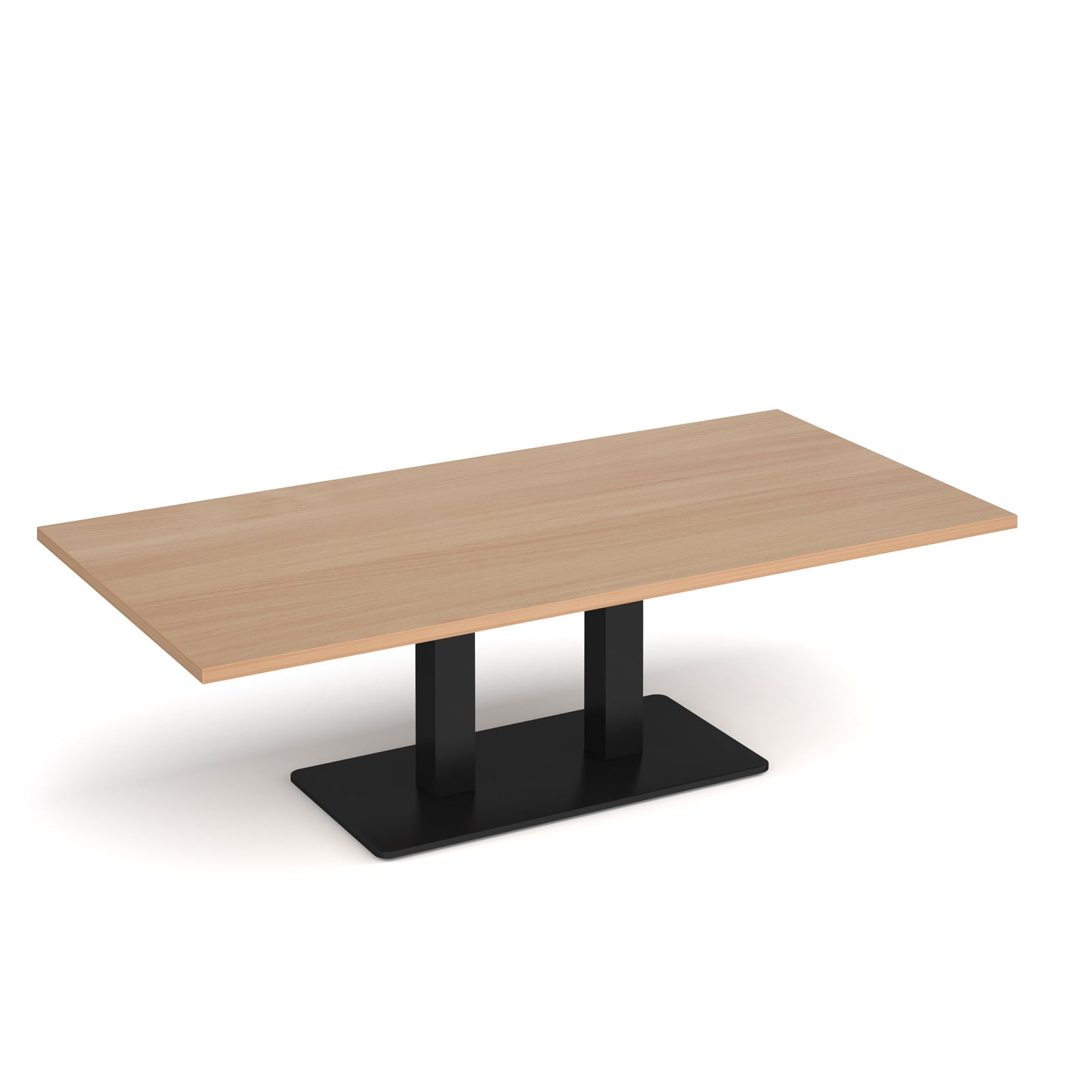 Eros rectangular coffee table with twin uprights