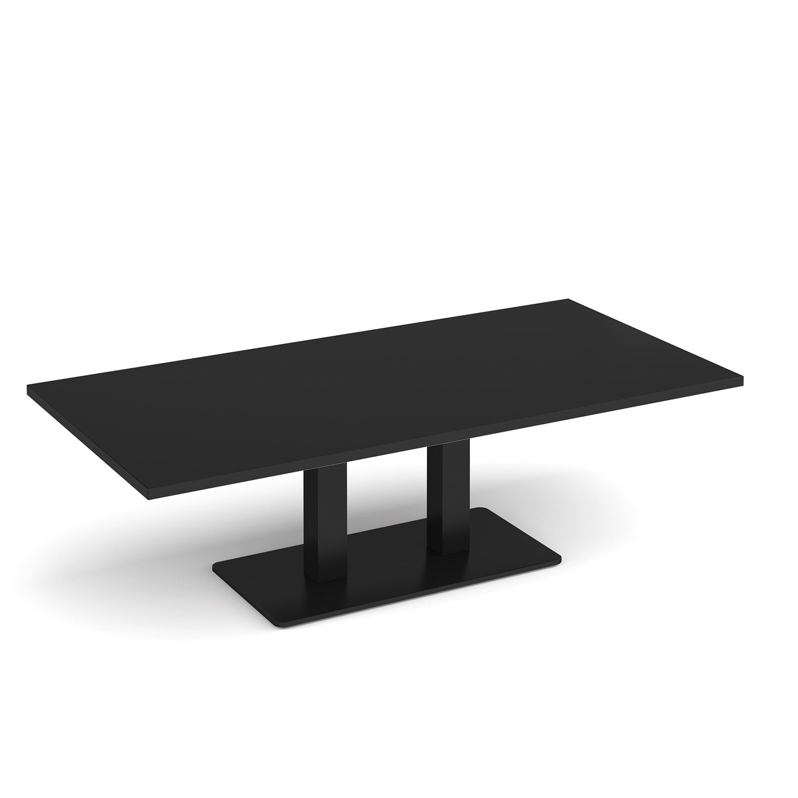 Eros rectangular coffee table with twin uprights