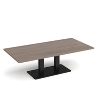 Eros rectangular coffee table with twin uprights