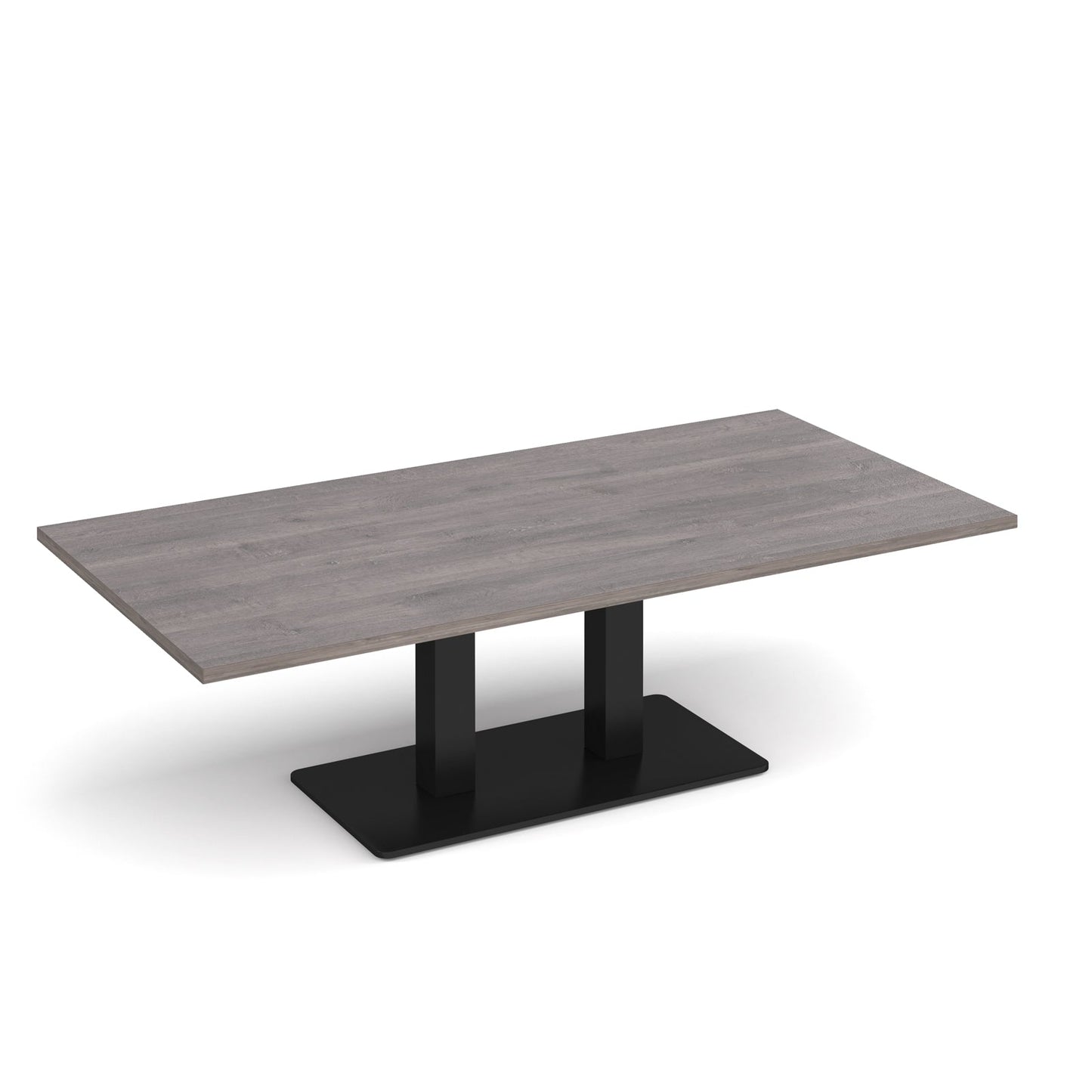 Eros rectangular coffee table with twin uprights