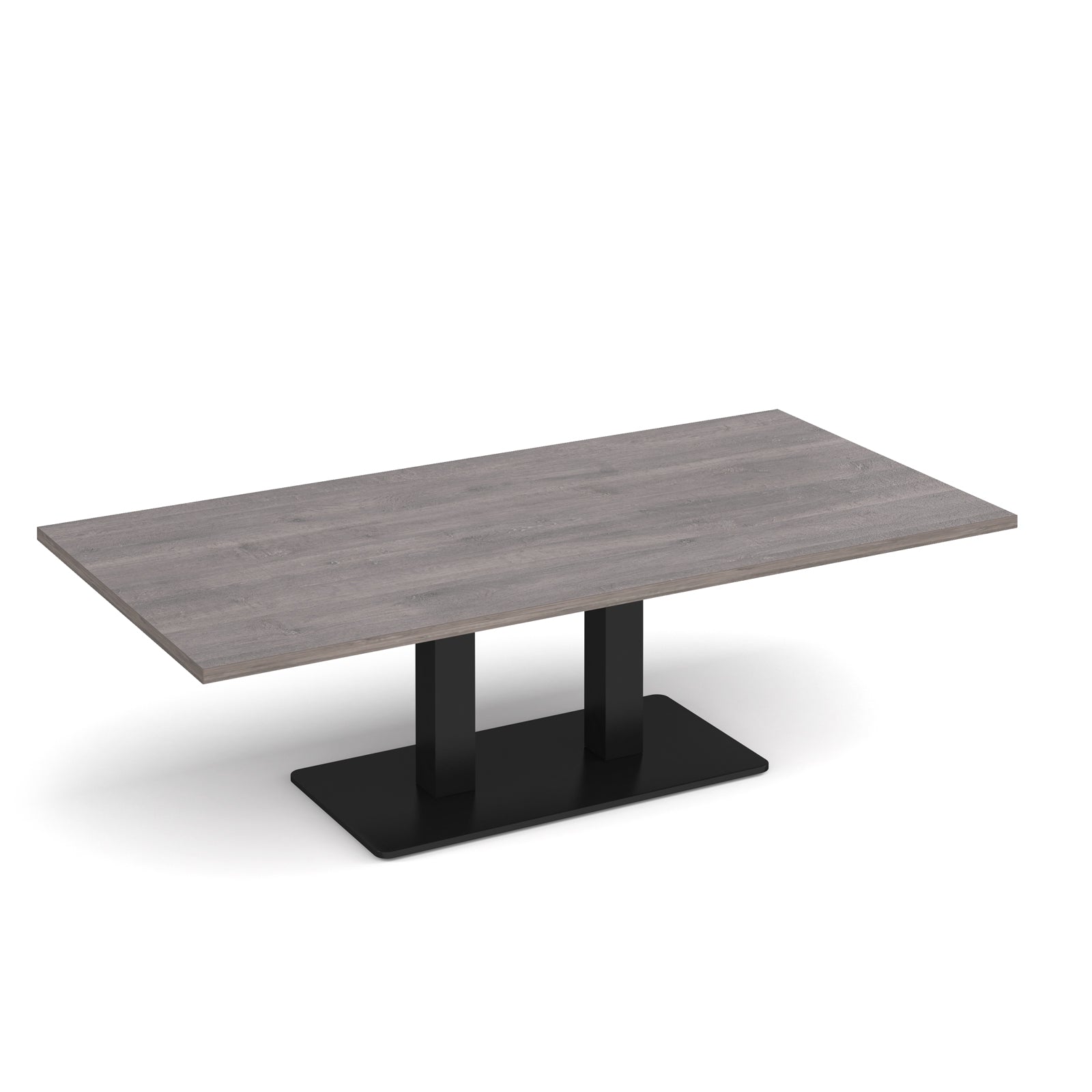 Eros rectangular coffee table with twin uprights