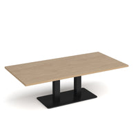 Eros rectangular coffee table with twin uprights