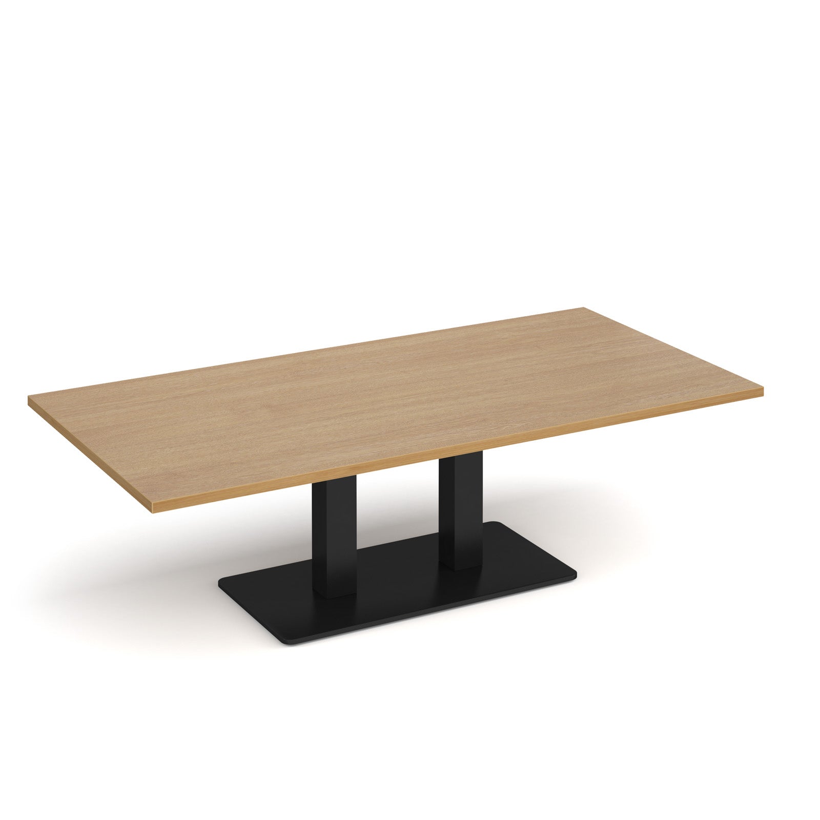 Eros rectangular coffee table with twin uprights