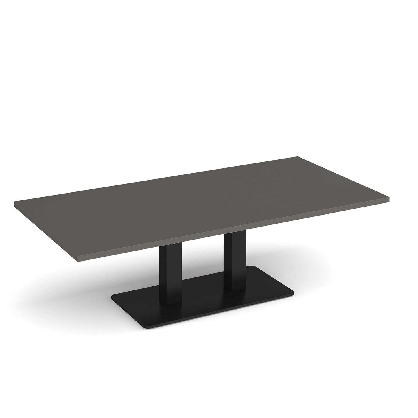 Eros rectangular coffee table with twin uprights