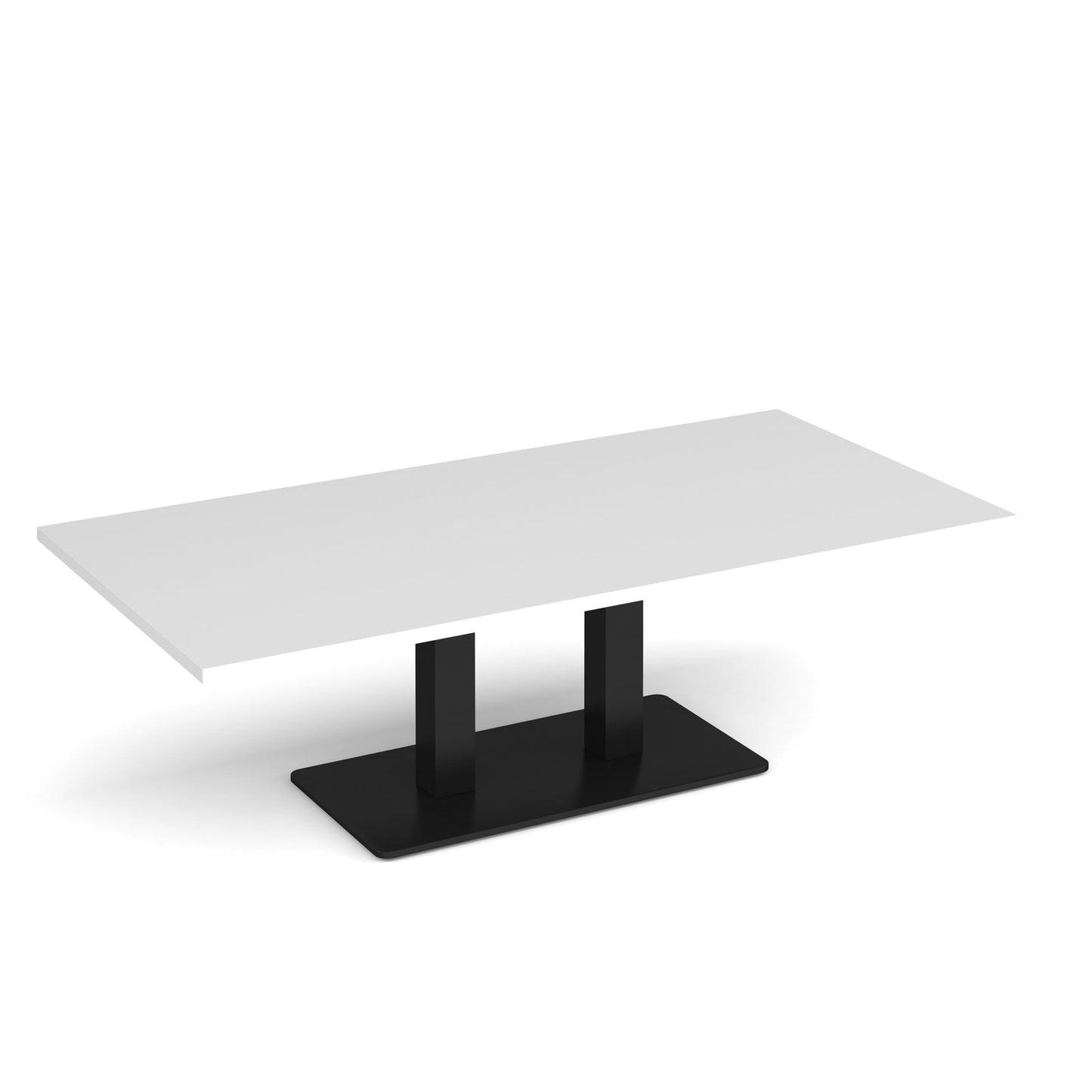 Eros rectangular coffee table with twin uprights