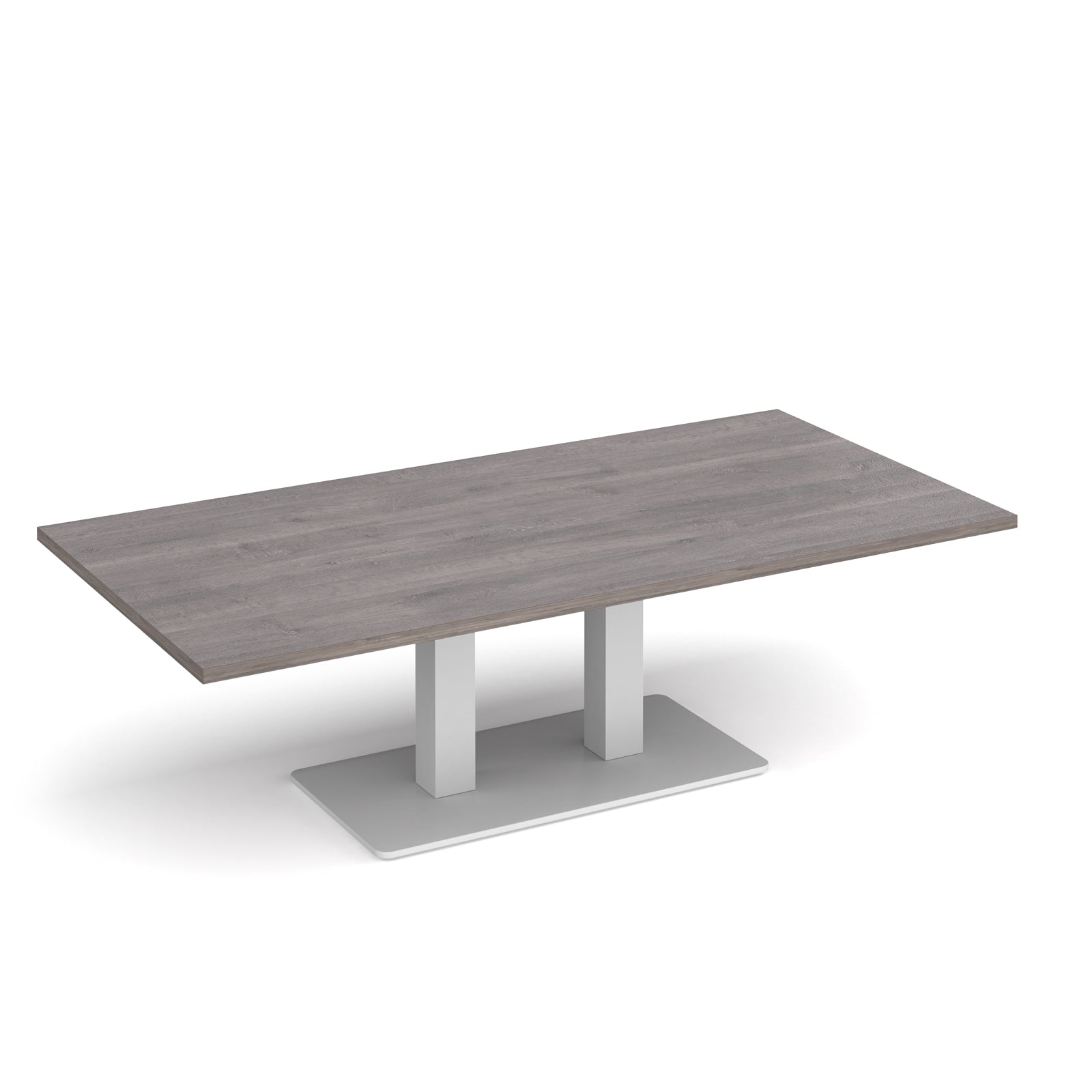 Eros rectangular coffee table with twin uprights