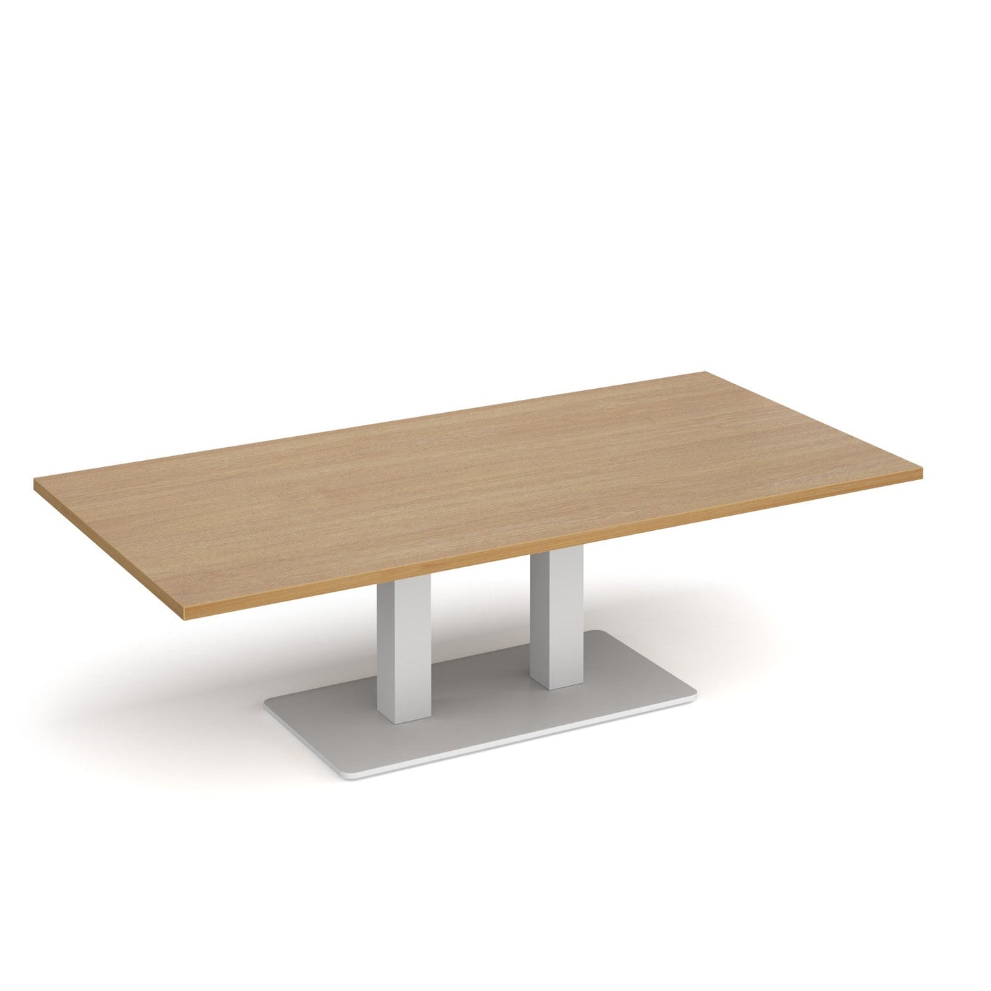 Eros rectangular coffee table with twin uprights