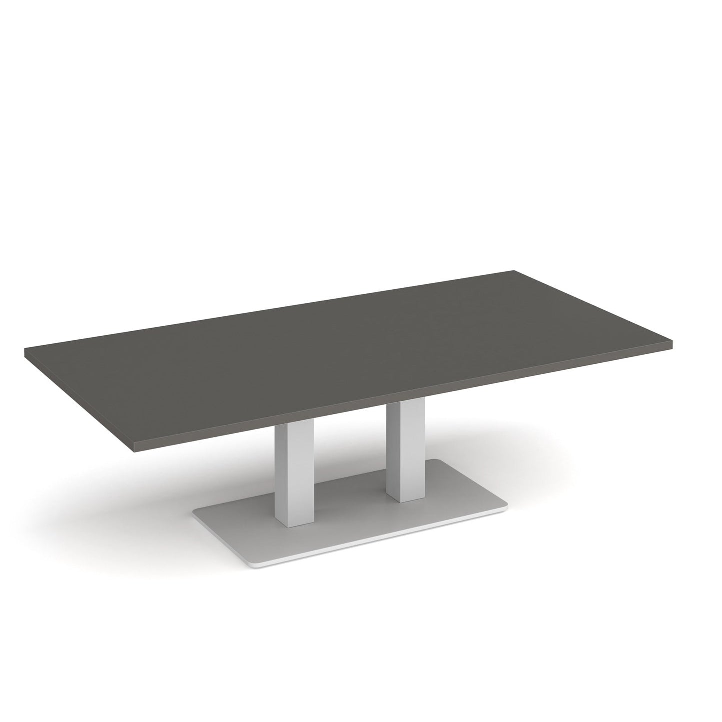Eros rectangular coffee table with twin uprights
