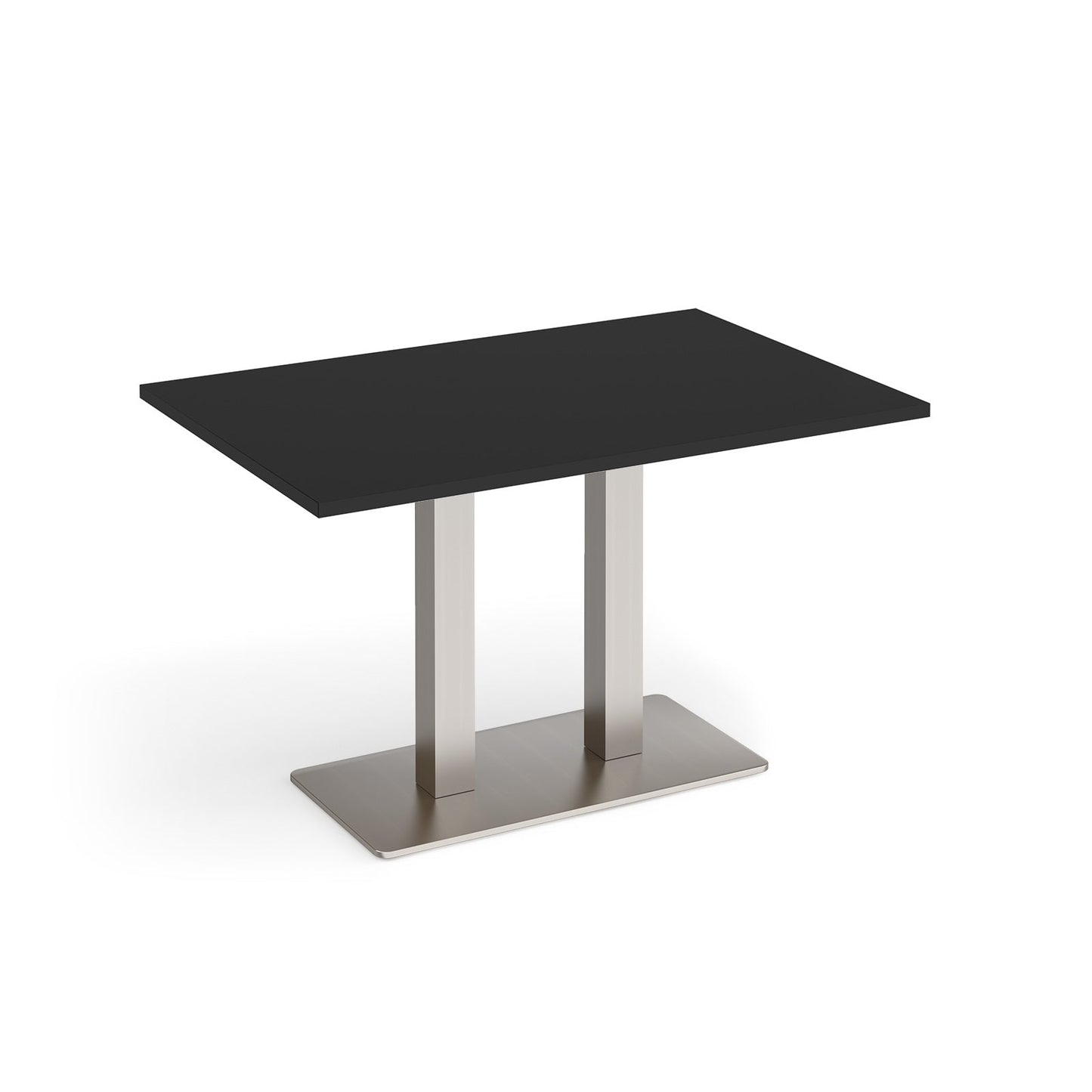 Eros rectangular dining table with twin uprights