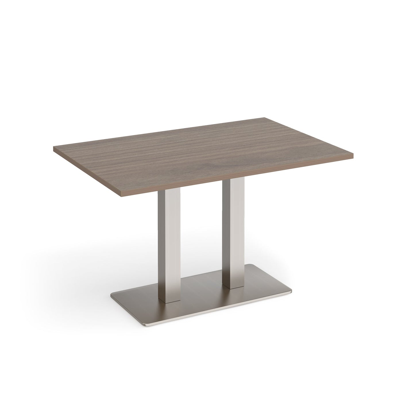 Eros rectangular dining table with twin uprights