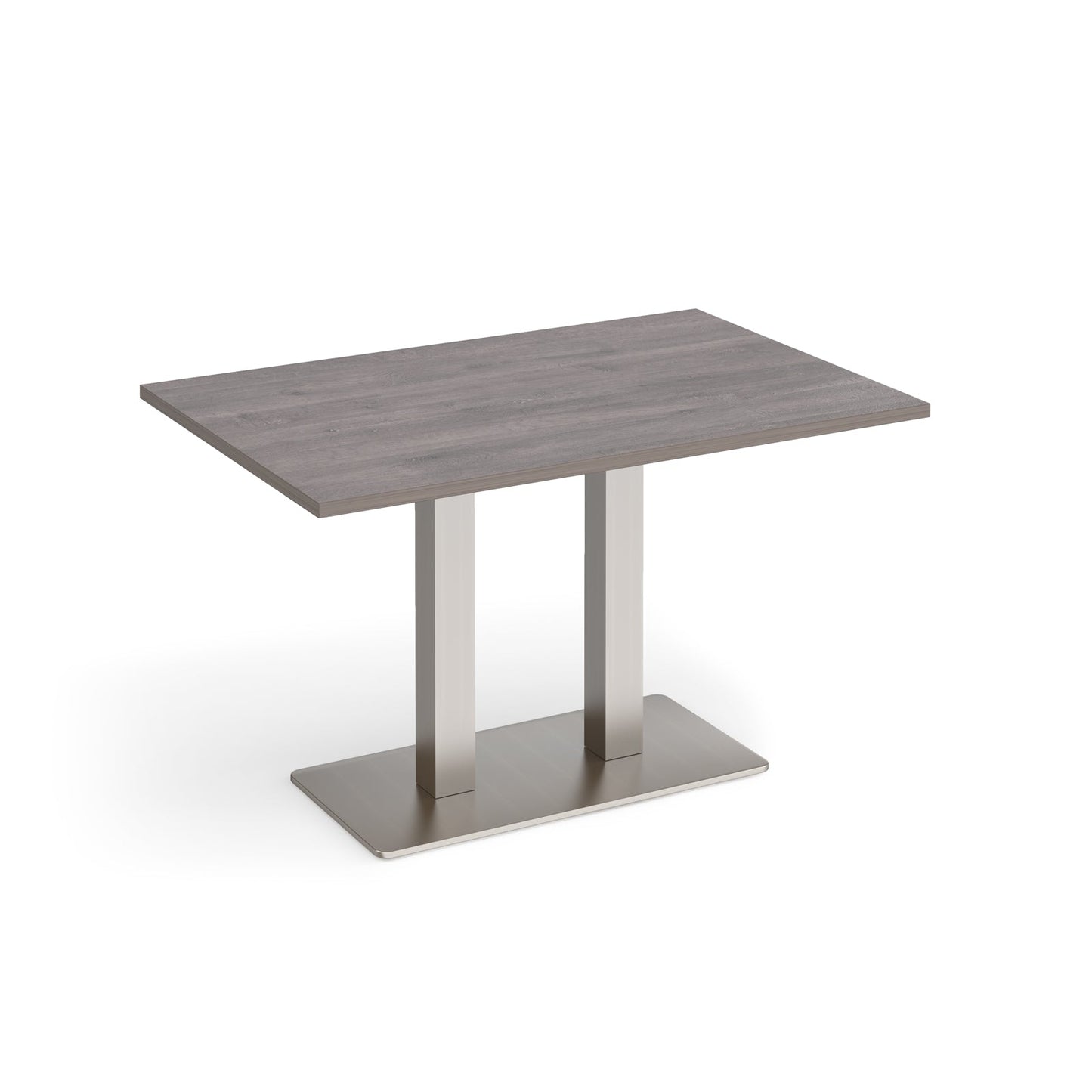 Eros rectangular dining table with twin uprights