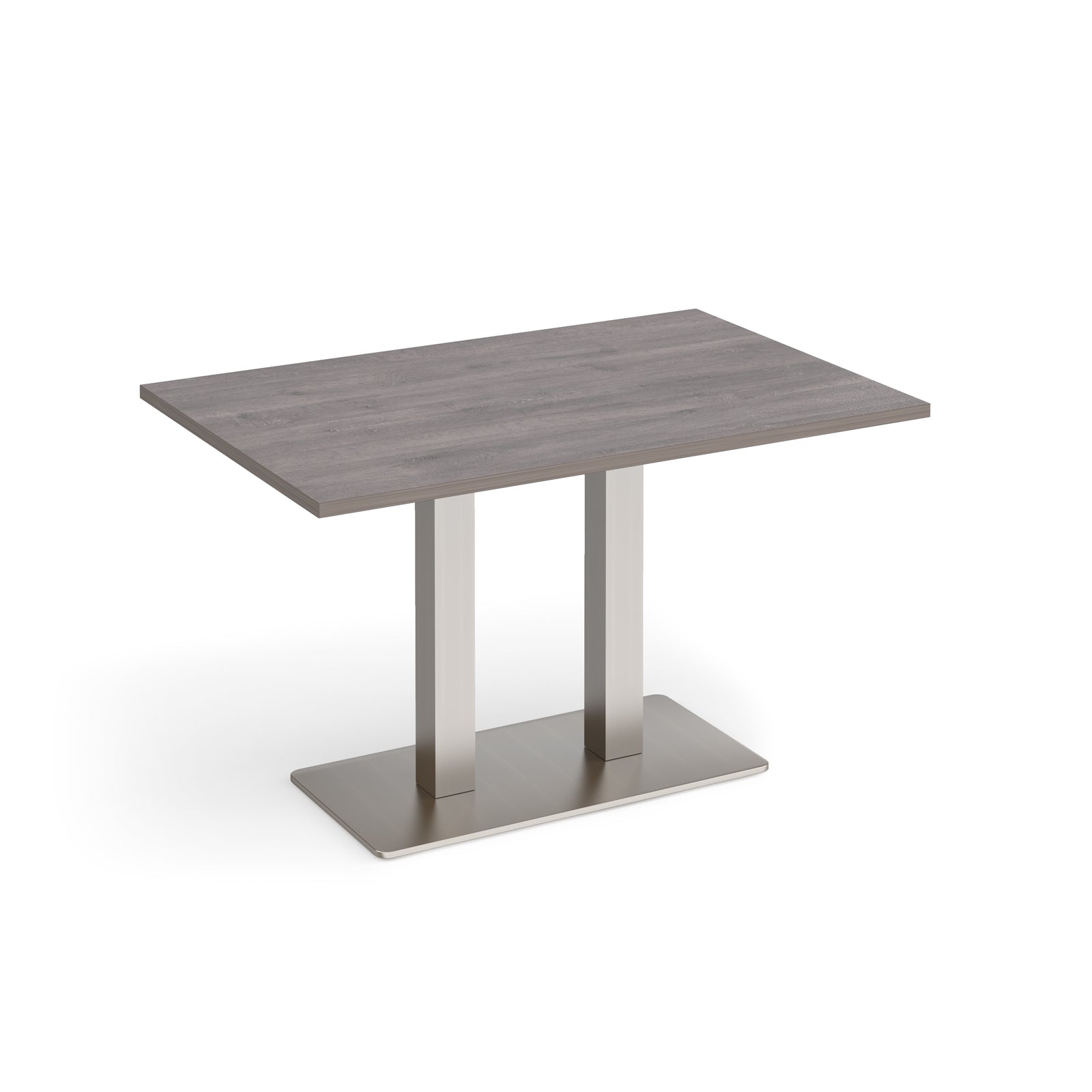 Eros rectangular dining table with twin uprights