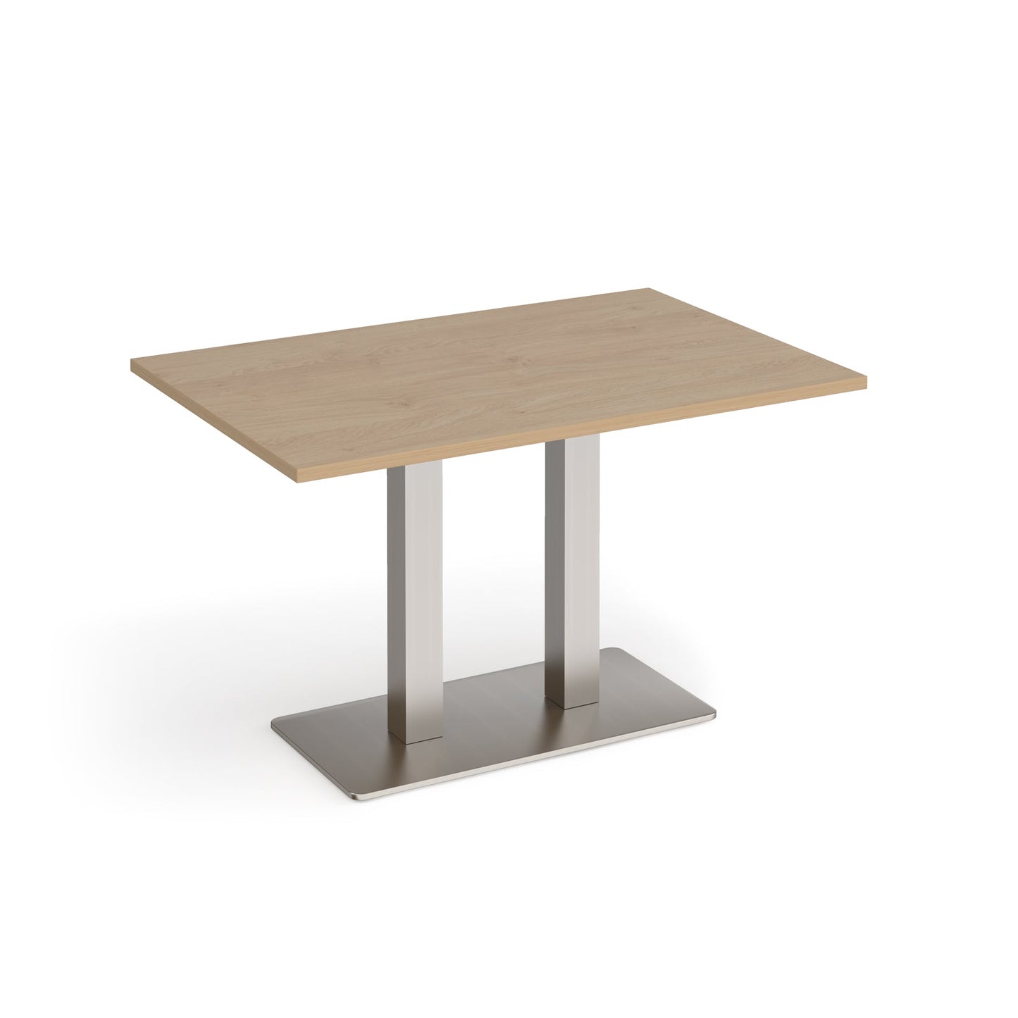 Eros rectangular dining table with twin uprights