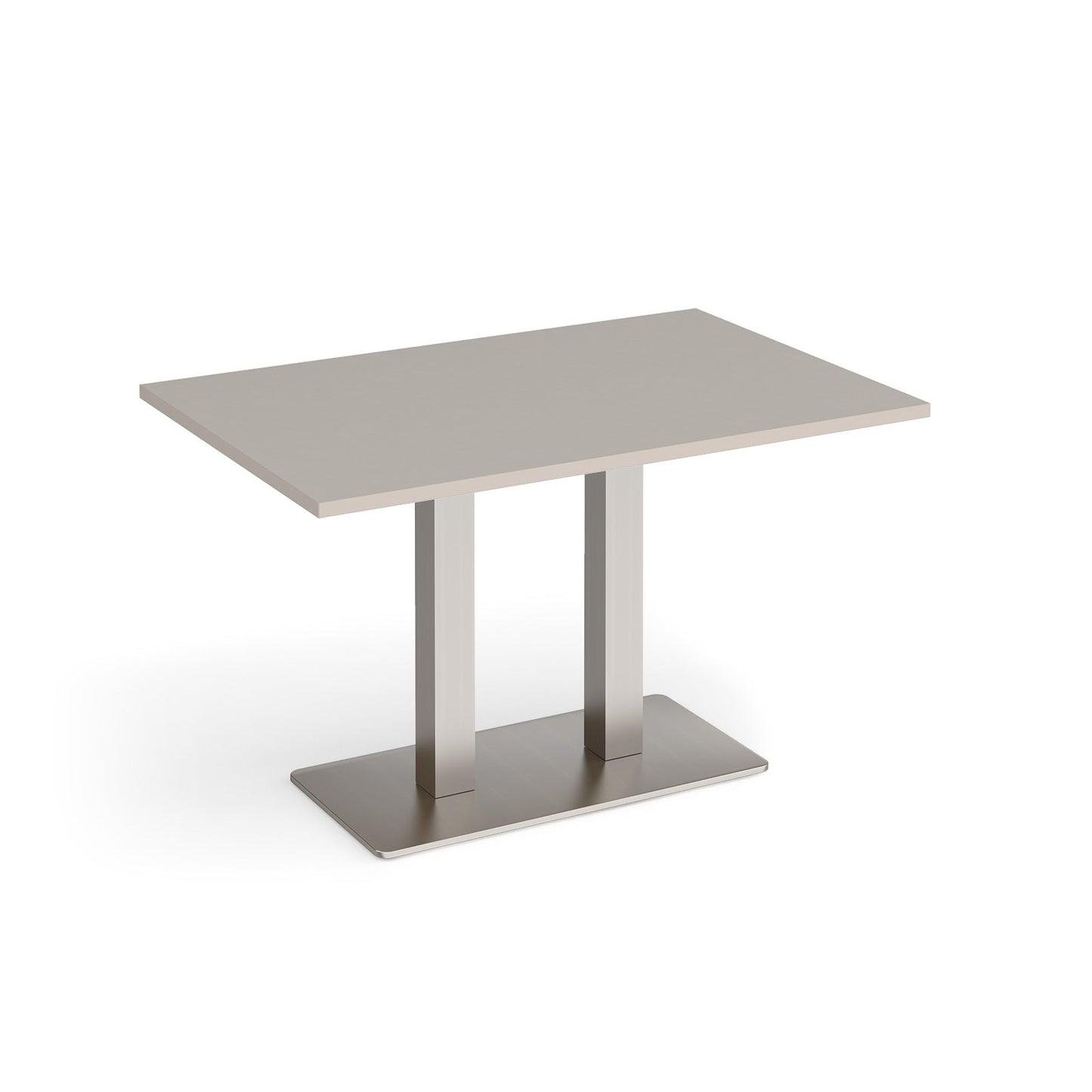 Eros rectangular dining table with twin uprights