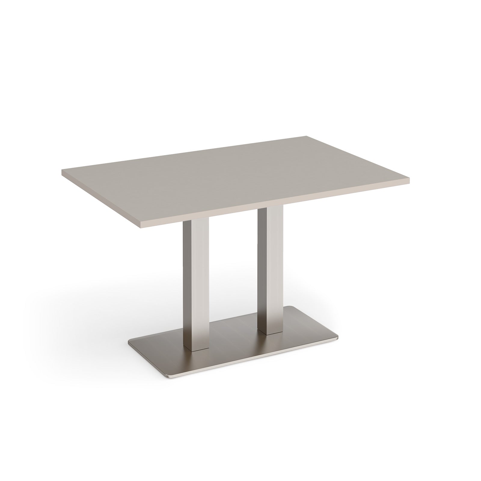 Eros rectangular dining table with twin uprights