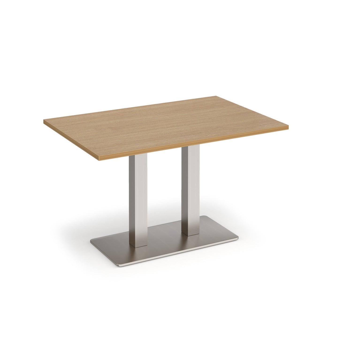 Eros rectangular dining table with twin uprights