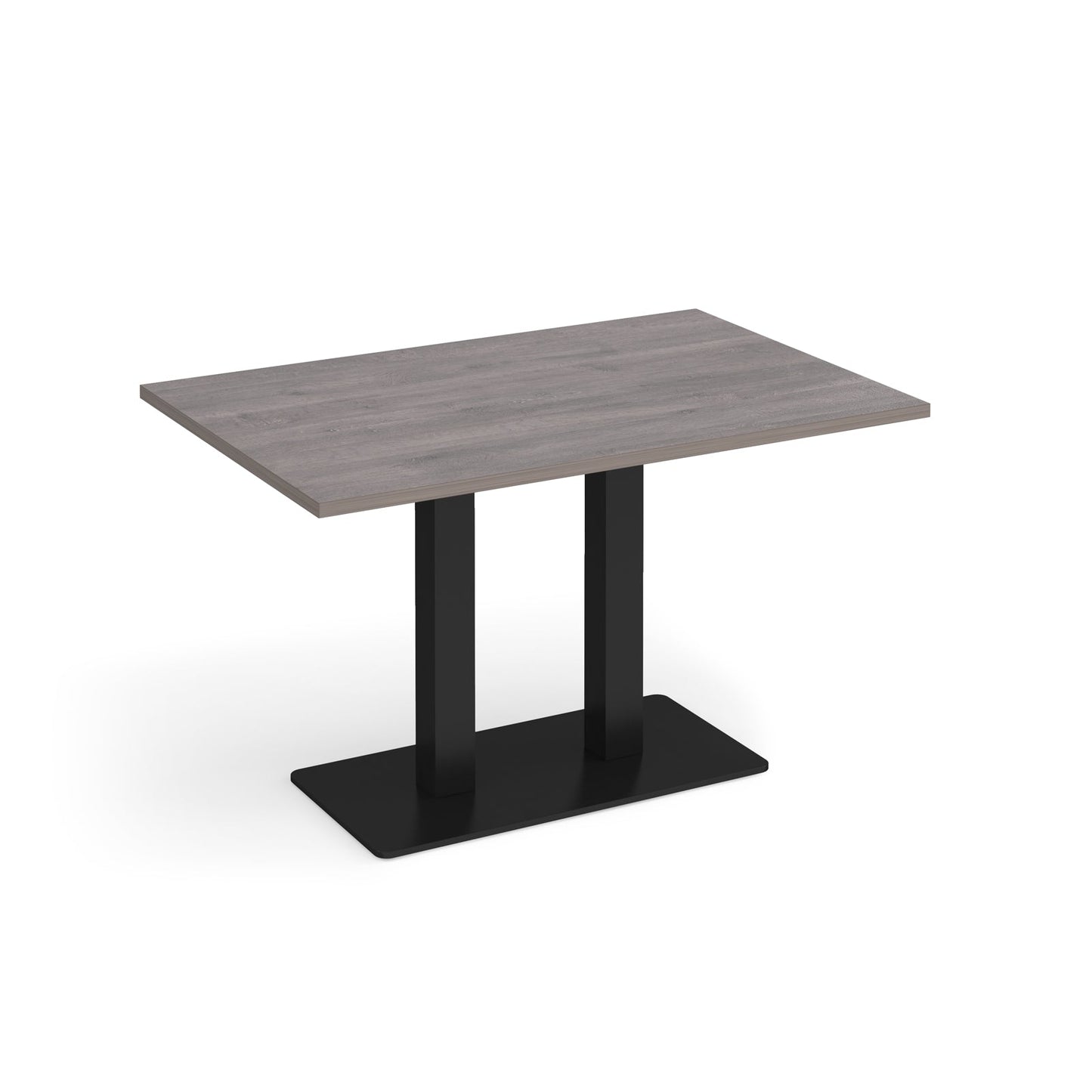 Eros rectangular dining table with twin uprights