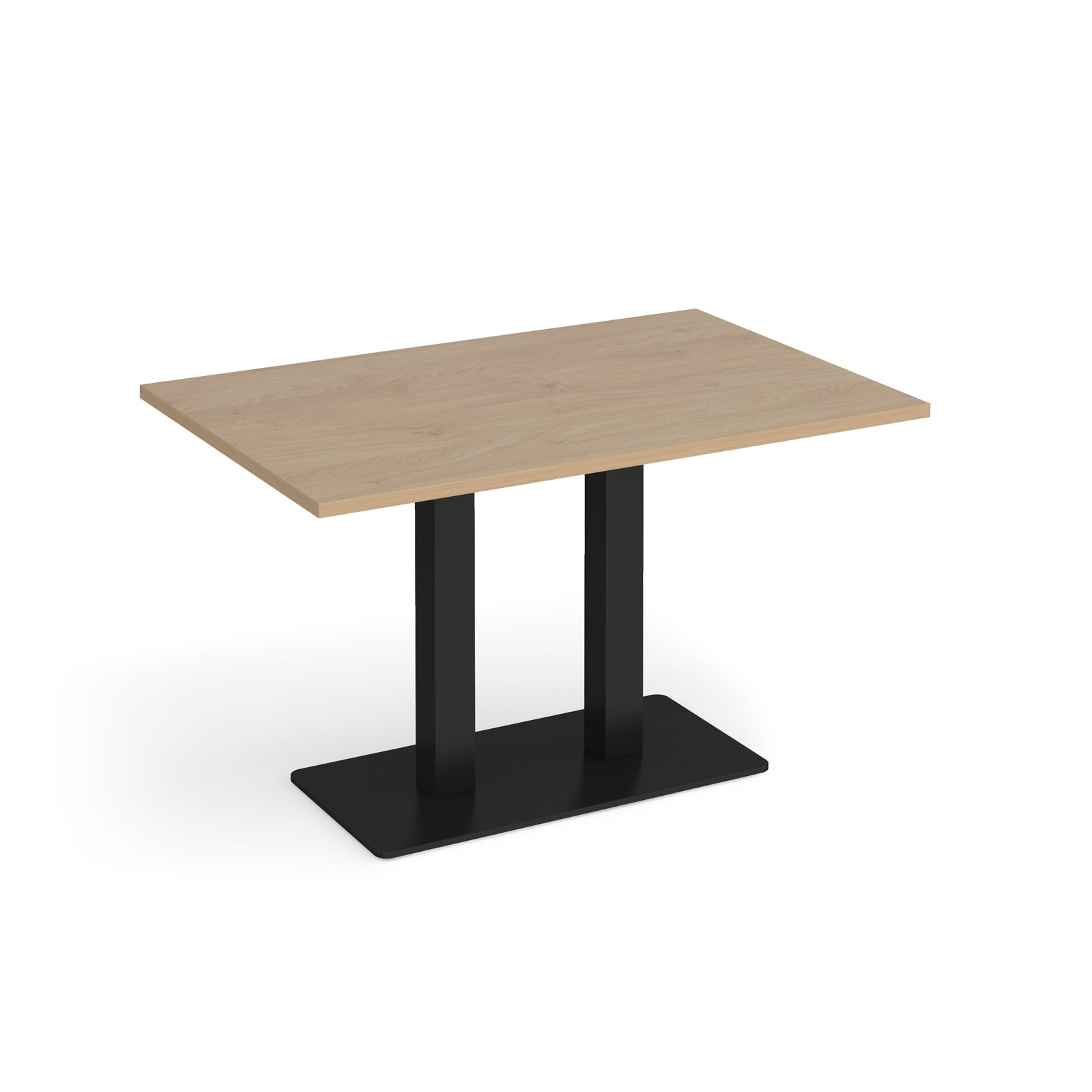 Eros rectangular dining table with twin uprights