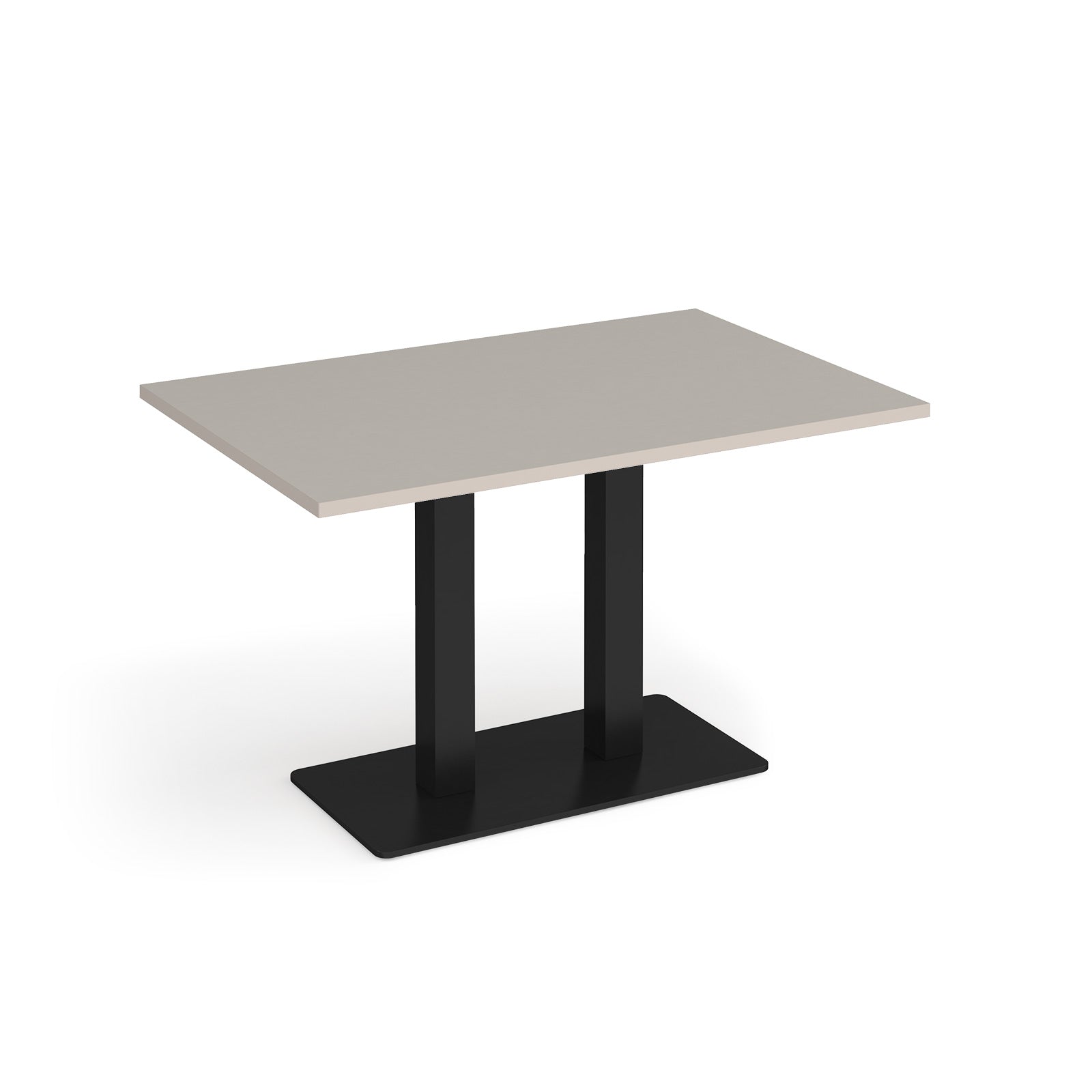 Eros rectangular dining table with twin uprights