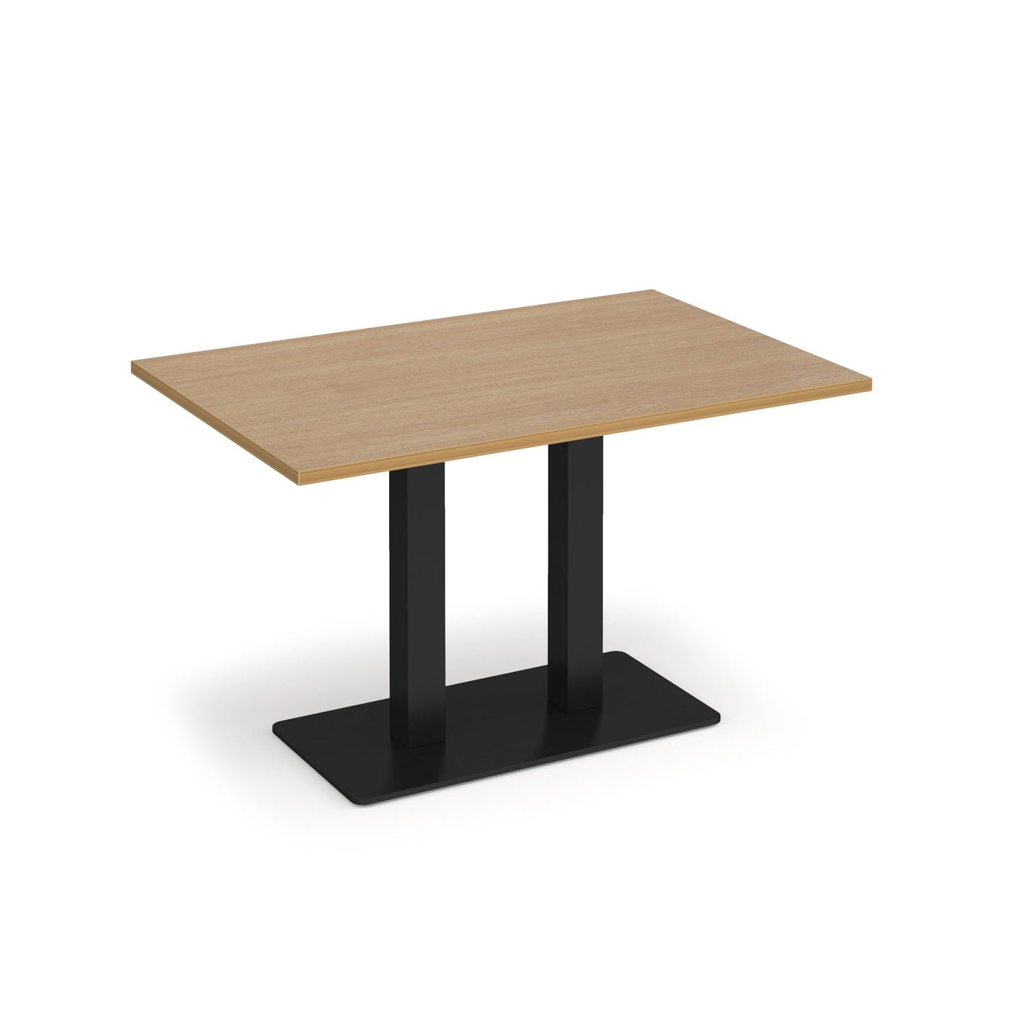 Eros rectangular dining table with twin uprights